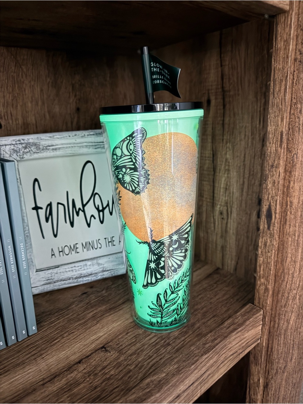 Starbucks Butterfly Travel Tumbler in Orange and Black